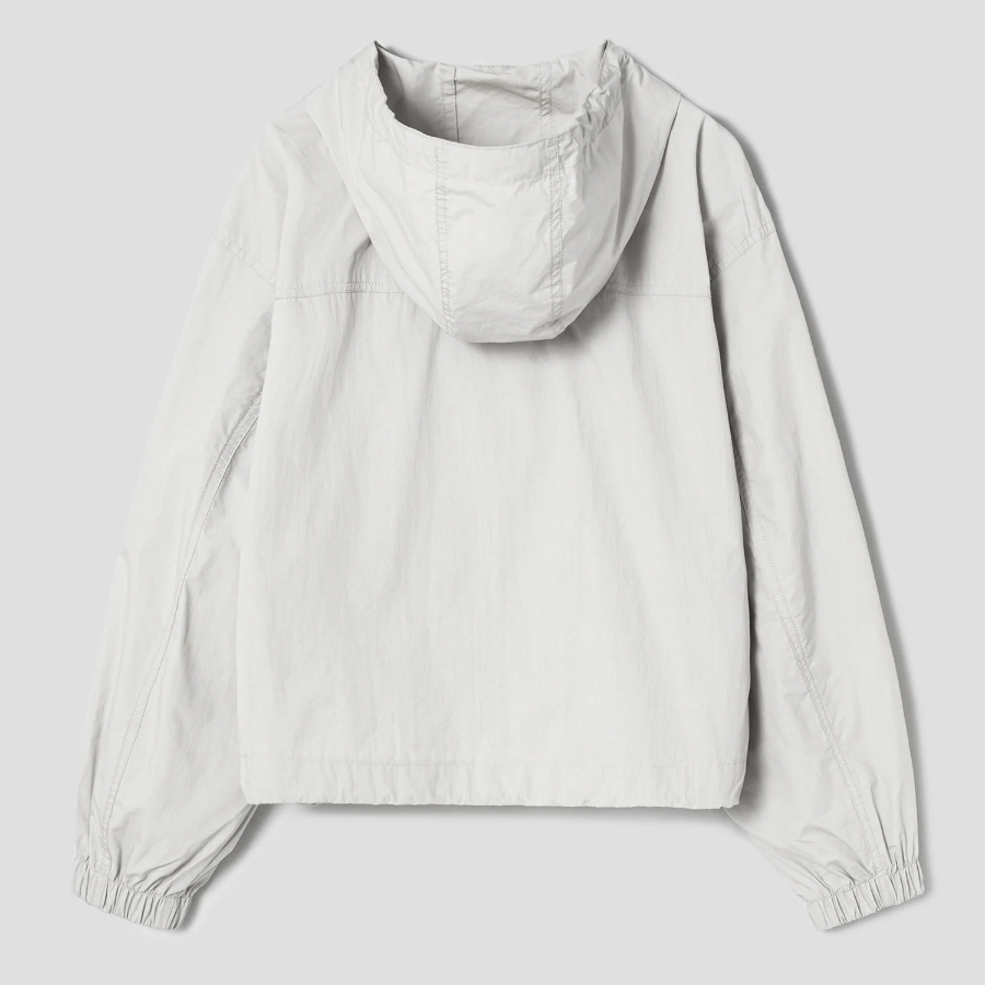 8 seconds Cotton Nylon Short Hood Jumper — Light Grey