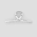 8 seconds Silver Round Claw Clip — Silver