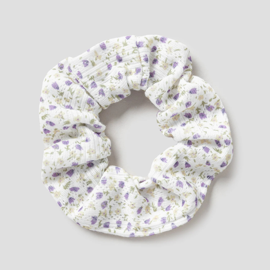 8 seconds Mini Flower Scrunchie — Ivory