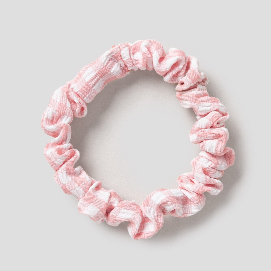 8 seconds Check Petit Scrunchie Set (3P) — Pink, Ivory, Black