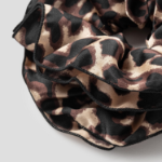 8 seconds Satin Animal Scrunchie — Black