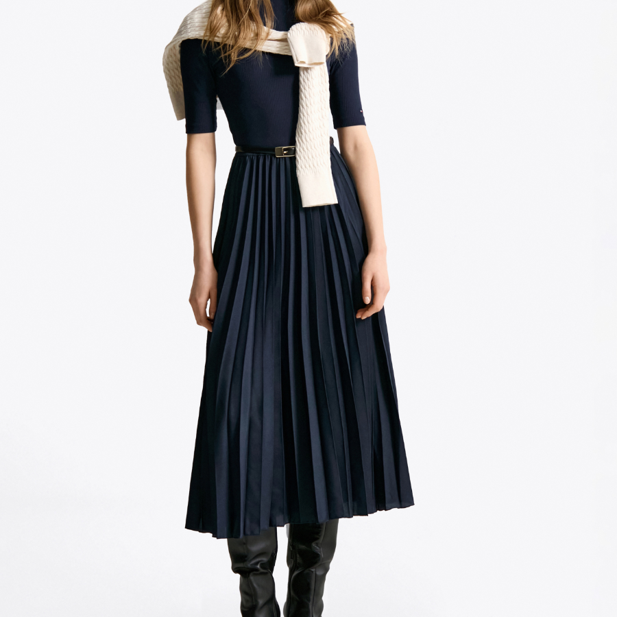 Tommy Hilfiger Official Rib Mix Media Dress