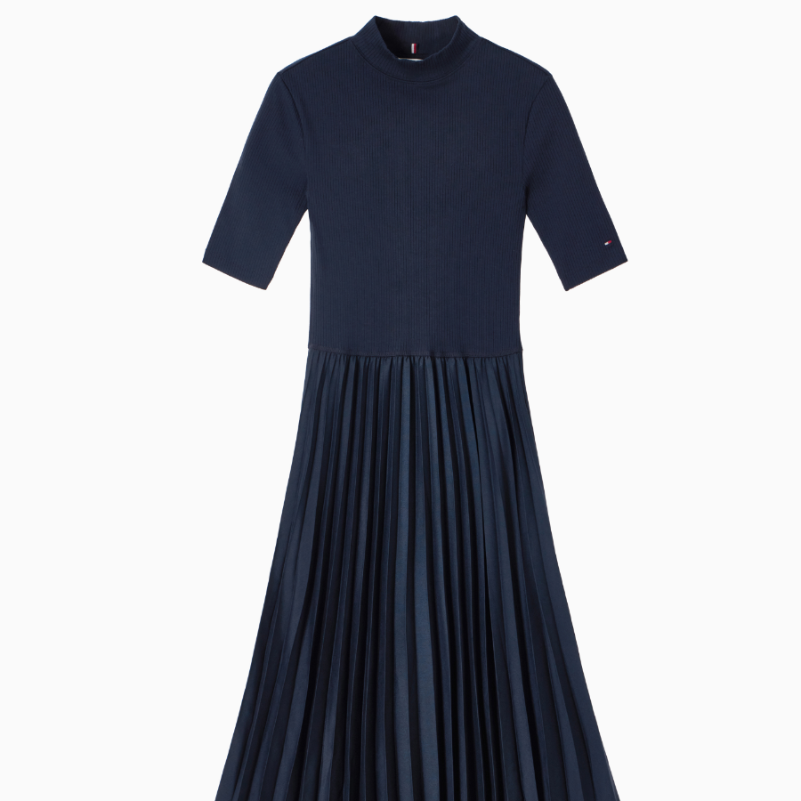 Tommy Hilfiger Official Rib Mix Media Dress