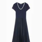 Tommy Hilfiger Official Woven Jersey Pleated Dress