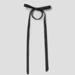 8 seconds Long Ribbon Hair Tie Set (2P) — Black