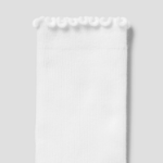 8 seconds Ankle Shirring Ribbed Socks — White