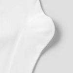 8 seconds Ankle Shirring Ribbed Socks — White