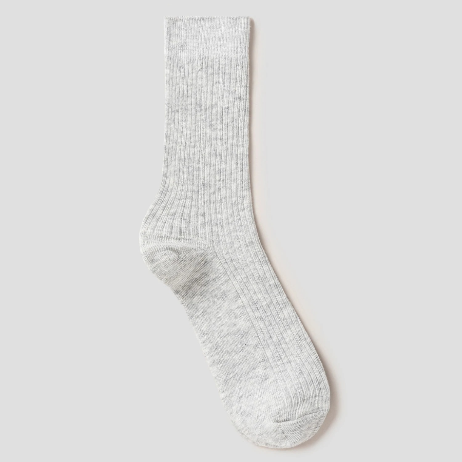 8 seconds Cotton Blend Ribbed Socks — Ivory