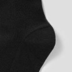 8 seconds Ankle Shirring Ribbed Socks — Black