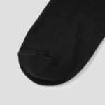 8 seconds Ankle Shirring Ribbed Socks — Black