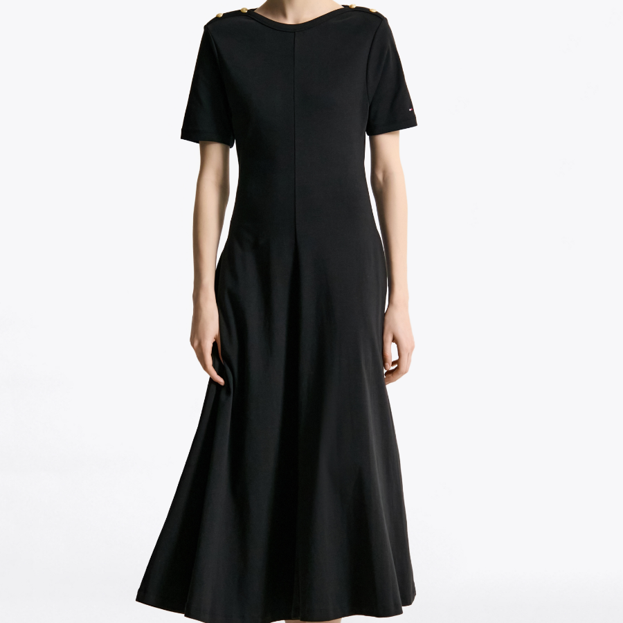 Tommy Hilfiger Official Gold Button Dress