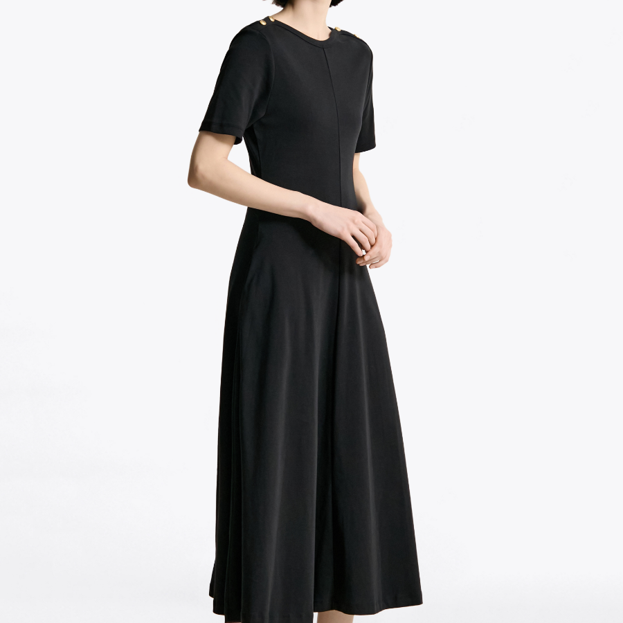 Tommy Hilfiger Official Gold Button Dress