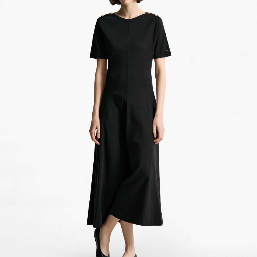 Tommy Hilfiger Official Gold Button Dress