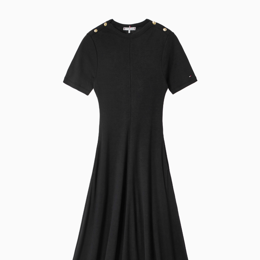 Tommy Hilfiger Official Gold Button Dress