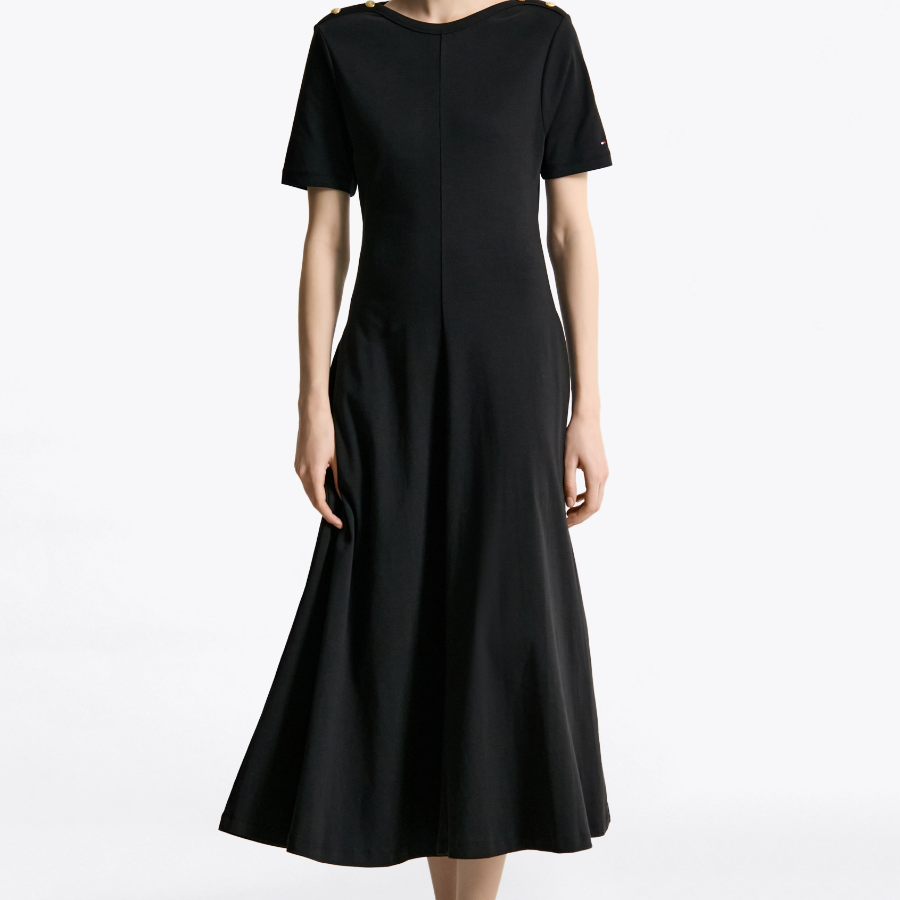 Tommy Hilfiger Official Gold Button Dress