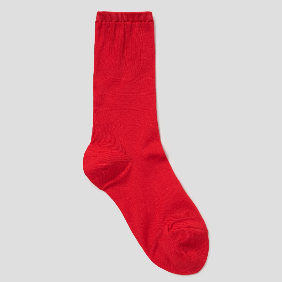 8 seconds Sheer Basic Socks — Red