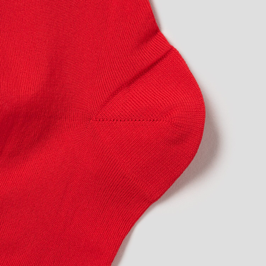 8 seconds Sheer Basic Socks — Red