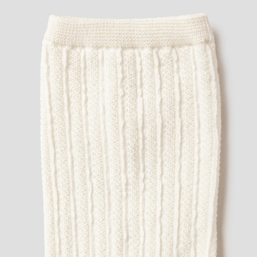 8 seconds Openwork Knit Socks — White