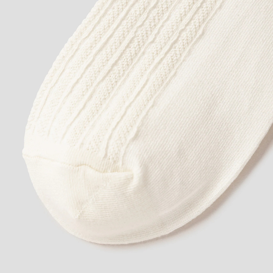 8 seconds Openwork Knit Socks — White
