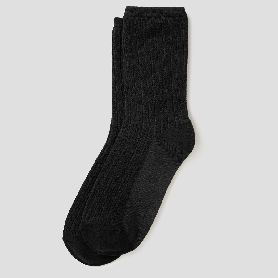 8 seconds Openwork Knit Socks — Black