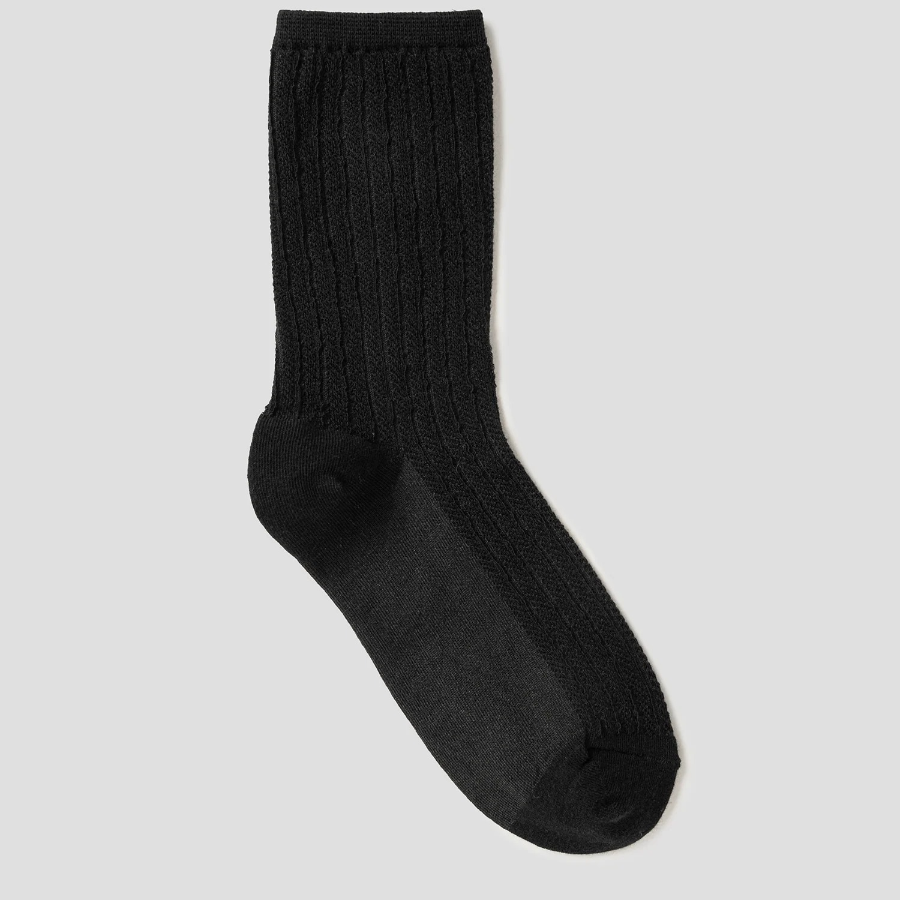 8 seconds Openwork Knit Socks — Black