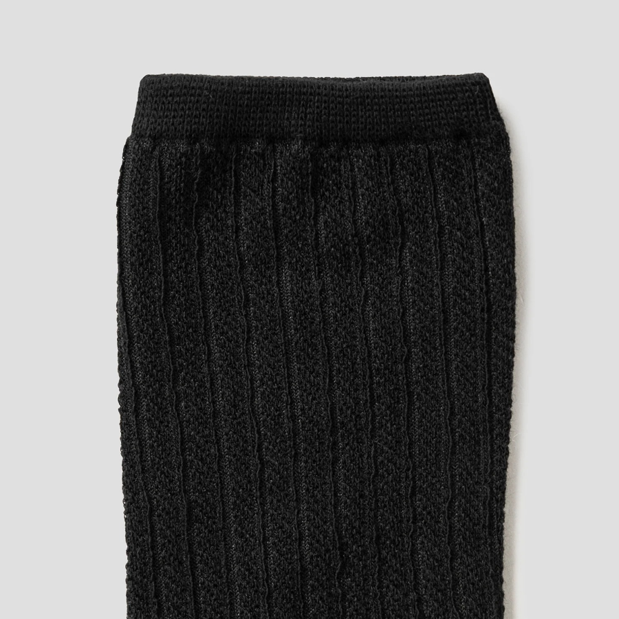 8 seconds Openwork Knit Socks — Black