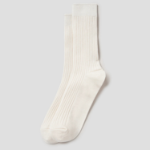 8 seconds Silket Ribbed Socks — Ivory
