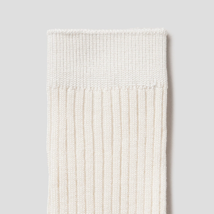 8 seconds Silket Ribbed Socks — Ivory