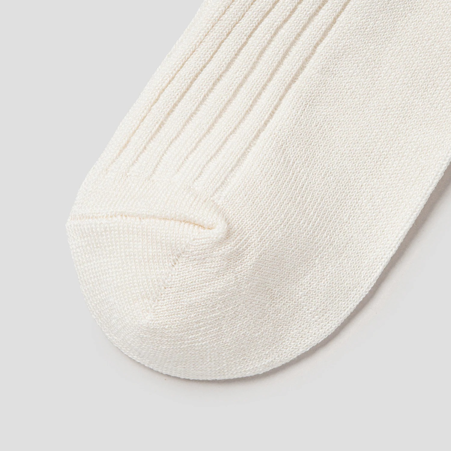 8 seconds Silket Ribbed Socks — Ivory
