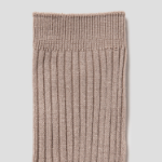 8 seconds Silket Ribbed Socks — Beige