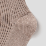 8 seconds Silket Ribbed Socks — Beige