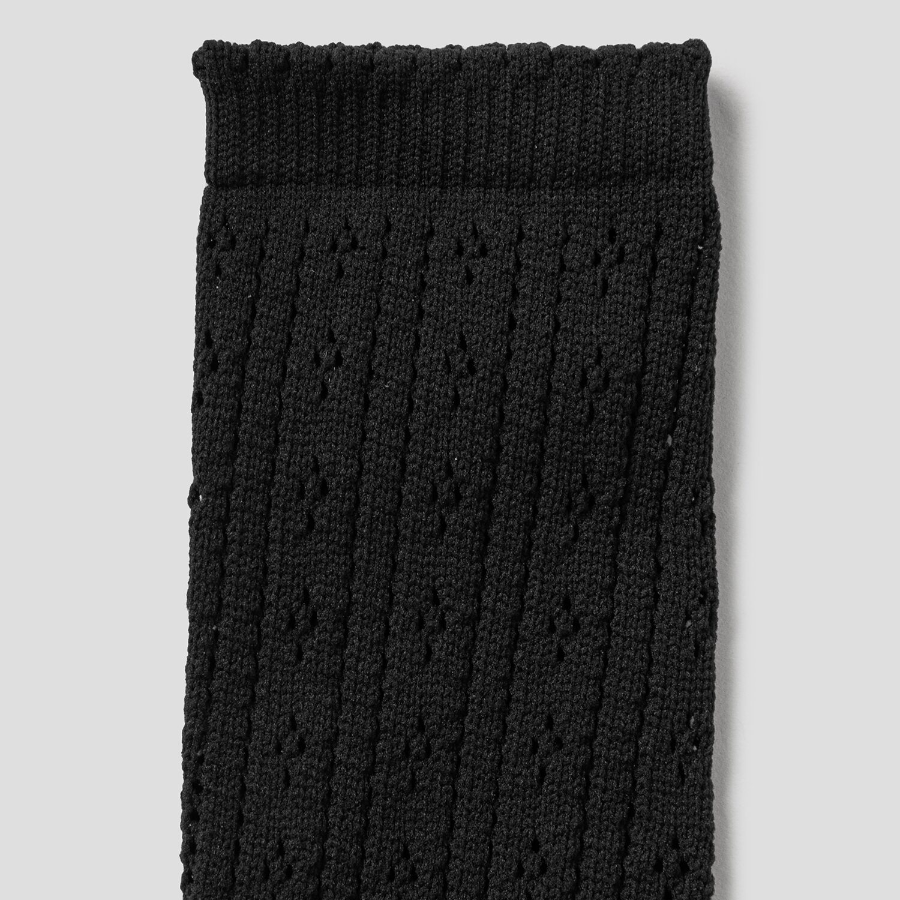 8 seconds Summer Openwork Knit Socks — Black