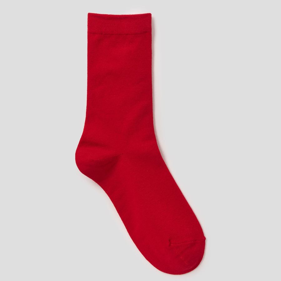8 seconds Basic Solid Socks — Red