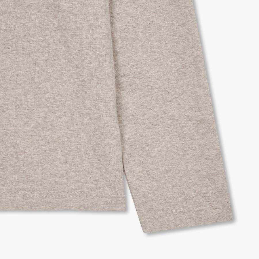 JAJU Double Cotton Loose Fit Pajama T-Shirt – Beige