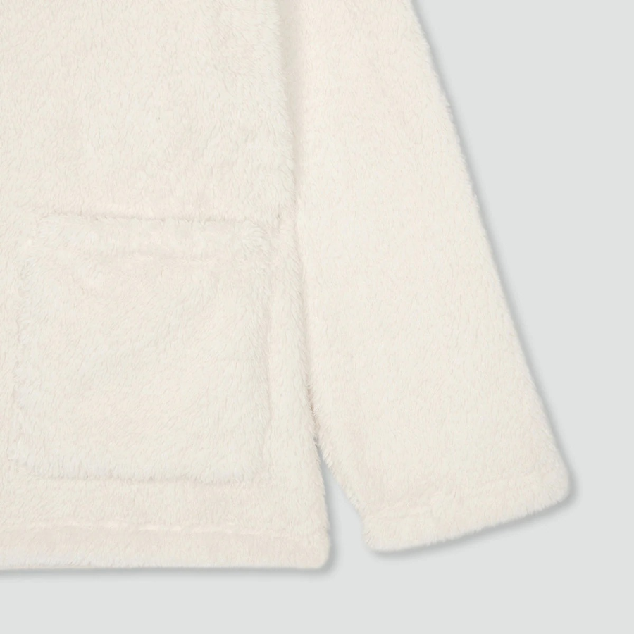 JAJU Microfiber Flat Collar Pajama Shirt – Ivory