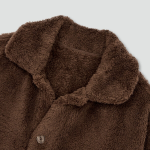 JAJU Microfiber Flat Collar Pajama Shirt – Brown