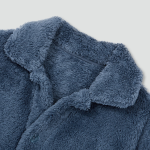 JAJU Microfiber Flat Collar Pajama Shirt – Blue