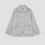 JAJU Microfiber Flat Collar Pajama Shirt – Grey