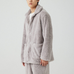 JAJU Microfiber Flat Collar Pajama Shirt – Grey