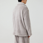 JAJU Microfiber Flat Collar Pajama Shirt – Grey