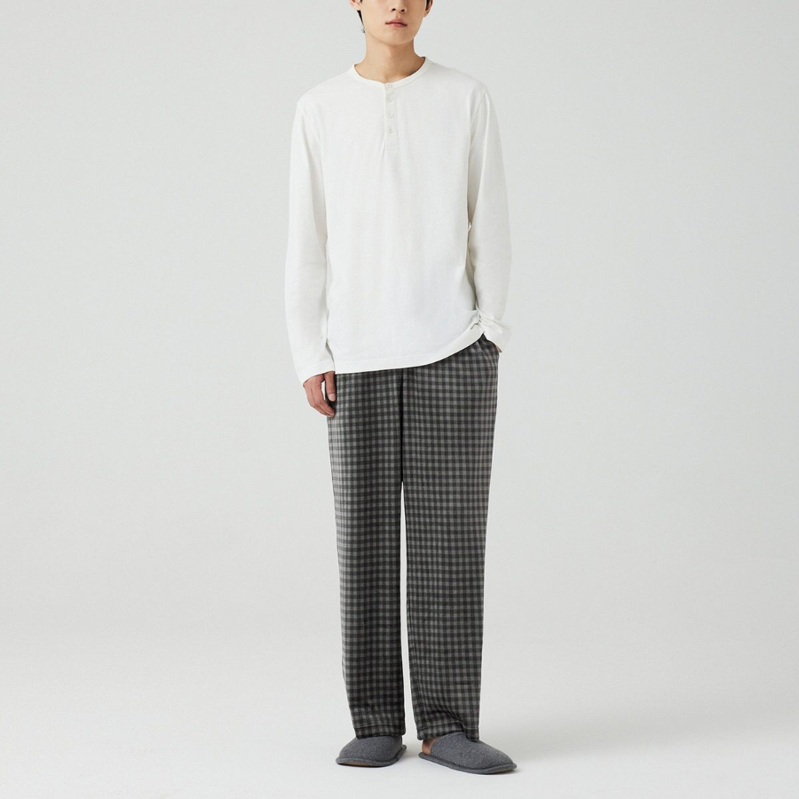 JAJU Flannel Pajama Pants – Dark Grey Check