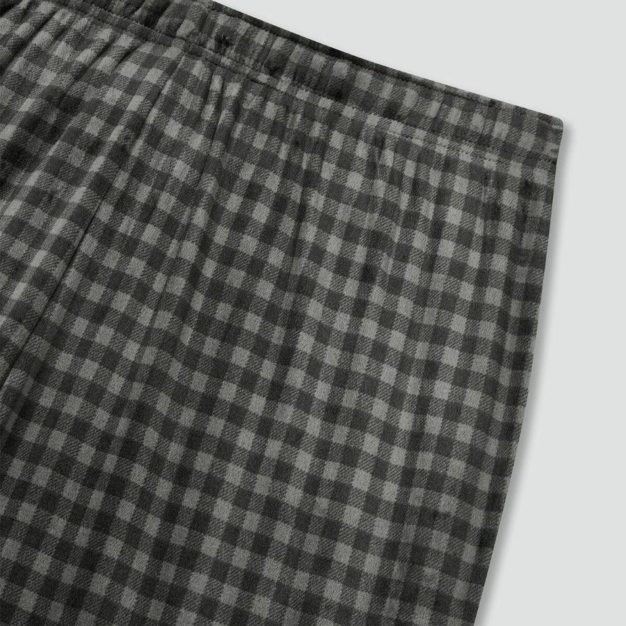 JAJU Flannel Pajama Pants – Dark Grey Check