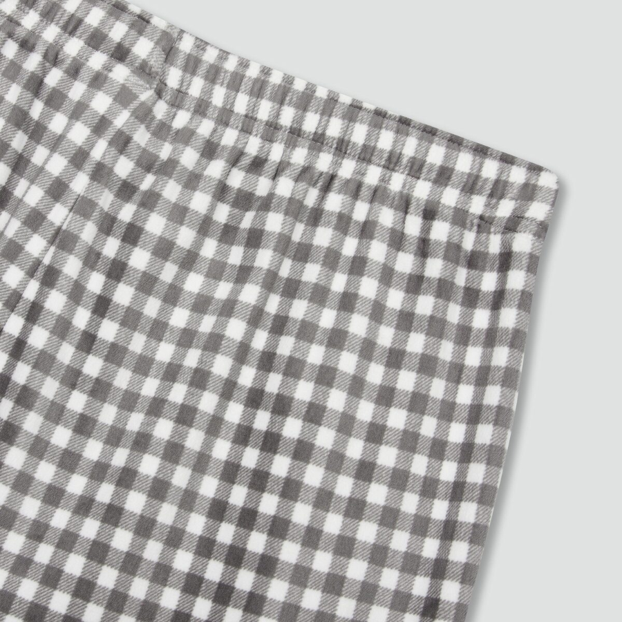 JAJU Mink Fleece Pajama Pants – Light Grey