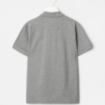 PLAY COMME DES GARCONS (Unisex) Double Black Heart Wappen Polo Shirt - Grey