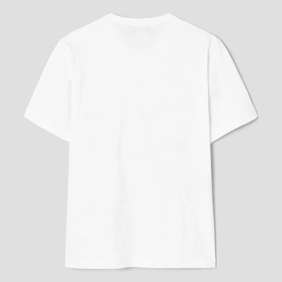 COMME DES GARCONS BLACK (Unisex) Cotton Jersey Nike Print - White