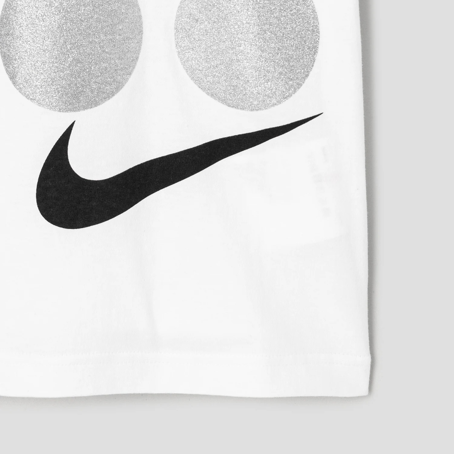 COMME DES GARCONS BLACK (Unisex) Cotton Jersey Nike Print - White