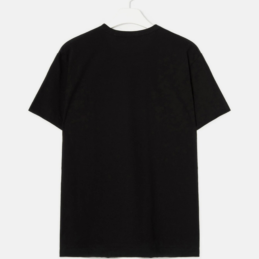 PLAY COMME DES GARCONS (Unisex) Upside down White Heart Sketch T-shirt - Black