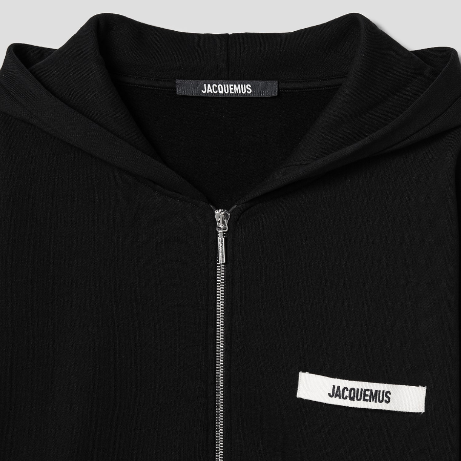 JACQUEMUS (Men) Le Hoodie Zip Gros Grain - Black