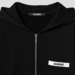 JACQUEMUS (Men) Le Hoodie Zip Gros Grain - Black