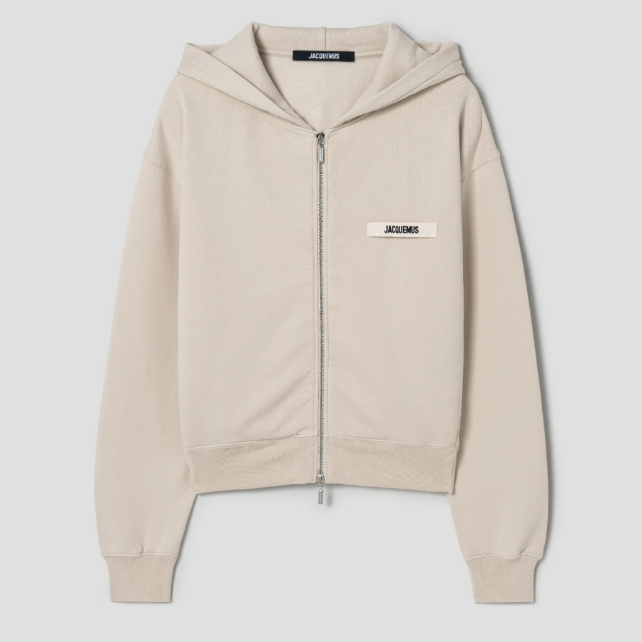 JACQUEMUS (Men) Le Hoodie Zip Gros Grain - Beige